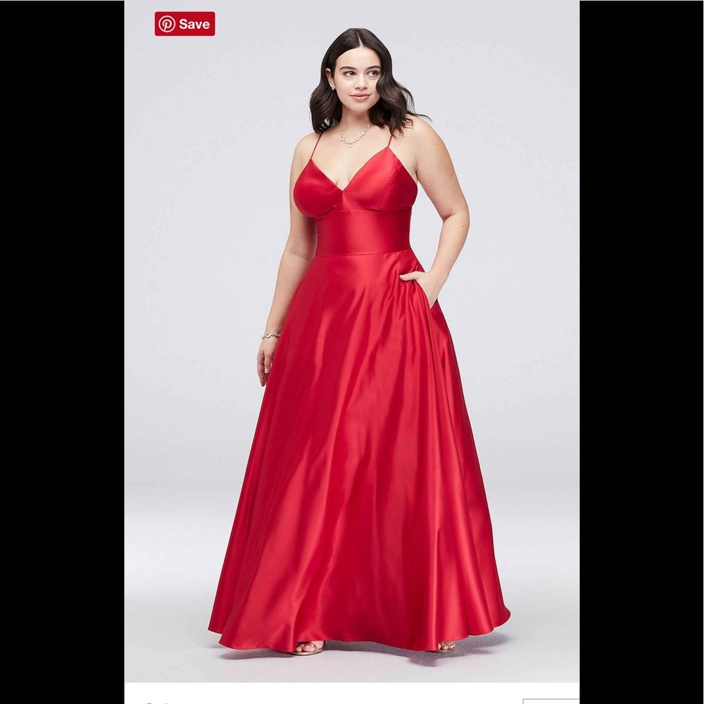 NEVER UNBOXED FORMAL SATIN DRESS